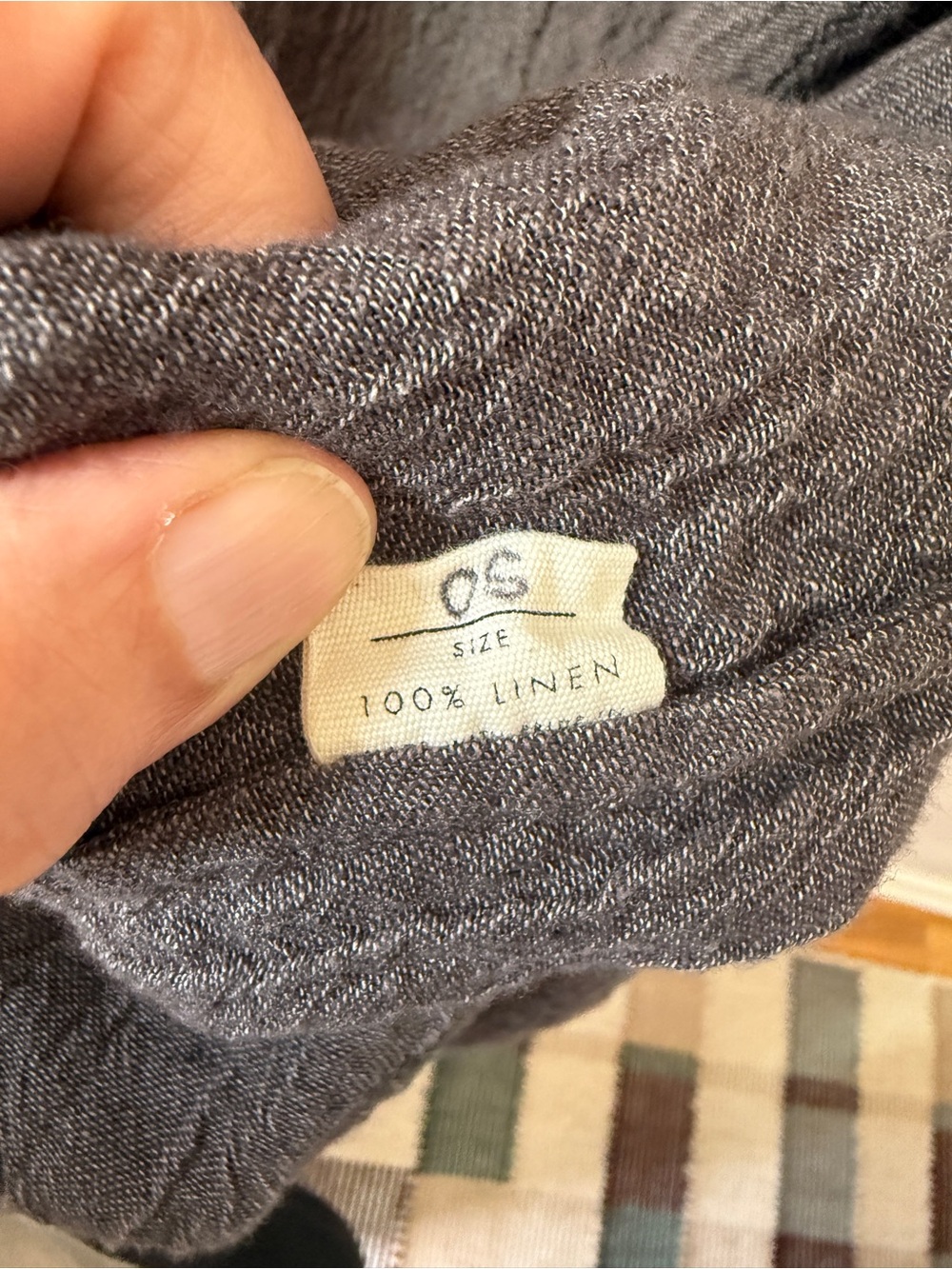 Elizabeth Suzann Harper tunic dress charcoal crinkle linen gauze - Picture 4 of 7